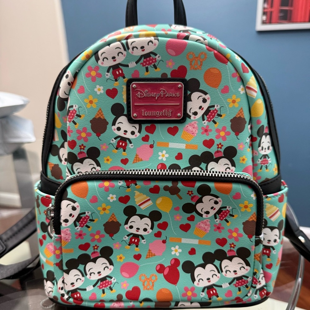 MICKEY & MINNIE LOUNGEFLY MINI BACKPACK (DISNEY PARKS)